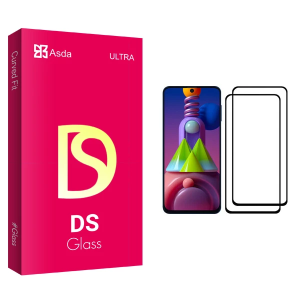 محافظ صفحه نمایش آسدا مدل DS glass مناسب برای گوشی موبایل سامسونگ Galaxy M51 بسته دو عددی