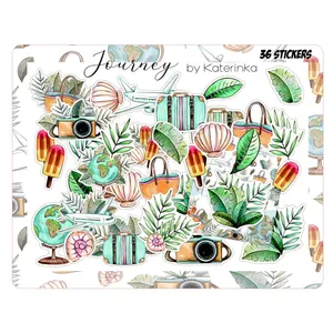 برچسب کاترینکا طرح برش خورده بولت ژورنال و اسکرپ بوک مدل Journey بسته 36 عددی