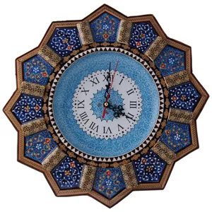 ساعت دیواری خاتم کاری و میناکاری مارکت لند کد Mkh172