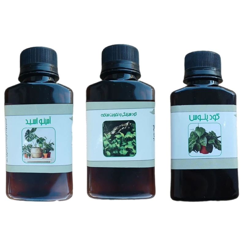 کود مایع امینو اسید و سبزینگی و تقویت ساقه و پتوس مدل life drop حجم 110 میلی لیتر بسته 3 عددی