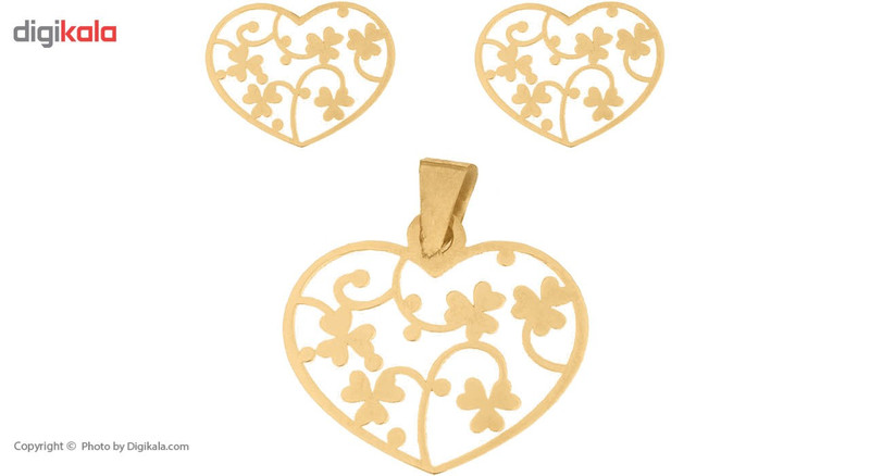 نیم ست طلا 18 عیار ماهک مدل MS0172