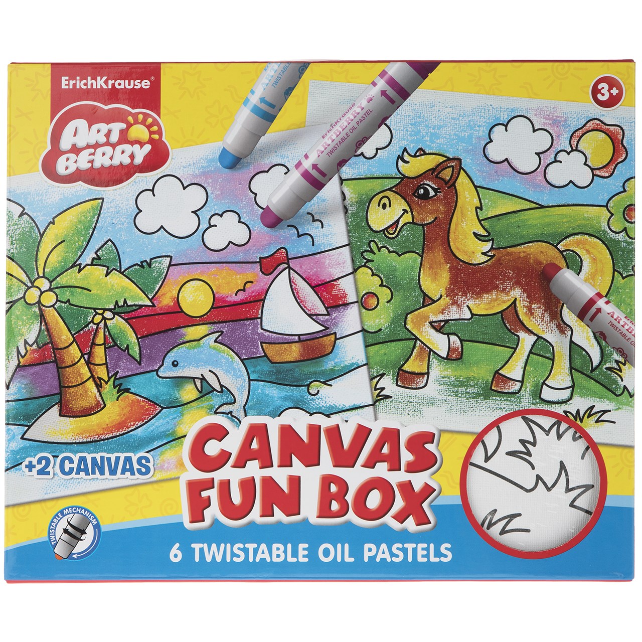 بسته رنگ آمیزی اریک کراوزه مدل Canvas Fun Box
