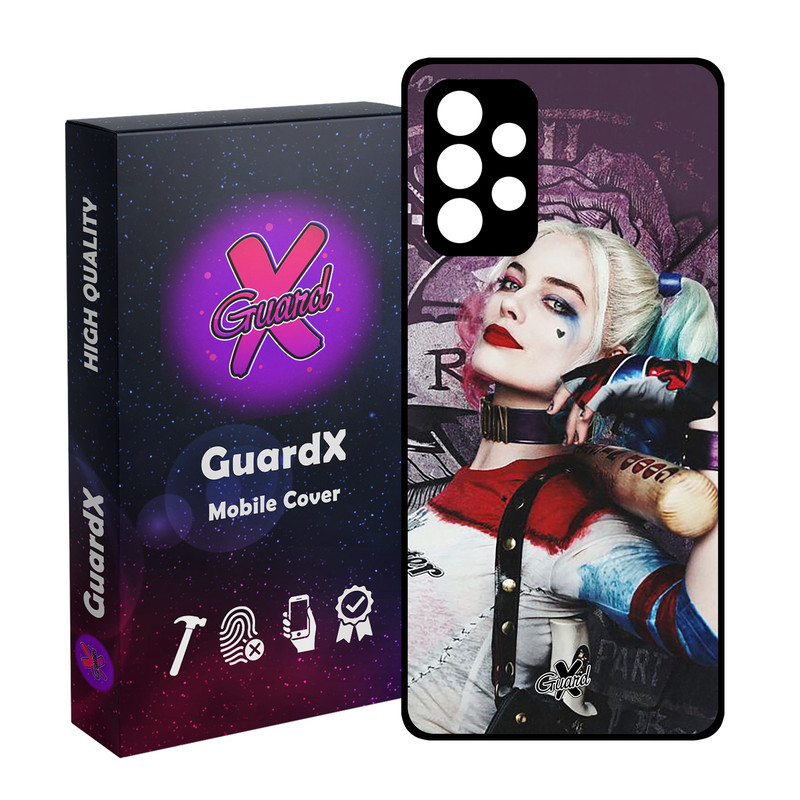 کاور گارد ایکس طرح Harley Quinn مدل Glass10235 مناسب برای گوشی موبایل سامسونگ Galaxy A72