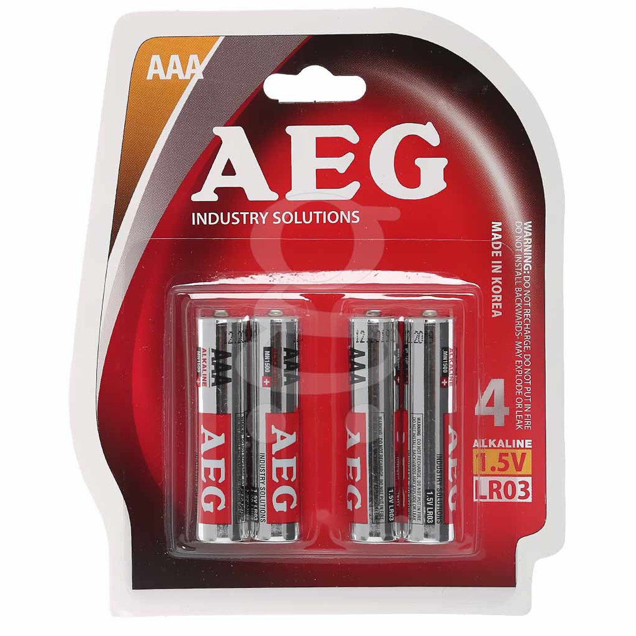 باتری نیم قلمی AEG مدل ALKALINE بسته 4 عددی
