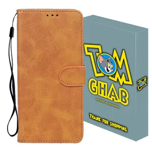 کیف کلاسوری تام قاب مدل چرم لاکچری مناسب برای گوشی موبایل شیائومی Redmi Note 13 Pro 5G به همراه بند آویز