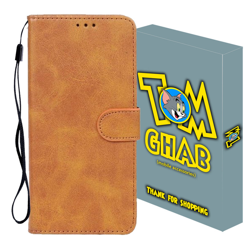 کیف کلاسوری تام قاب مدل چرم لاکچری مناسب برای گوشی موبایل شیائومی Redmi Note 13 Pro 5G به همراه بند آویز