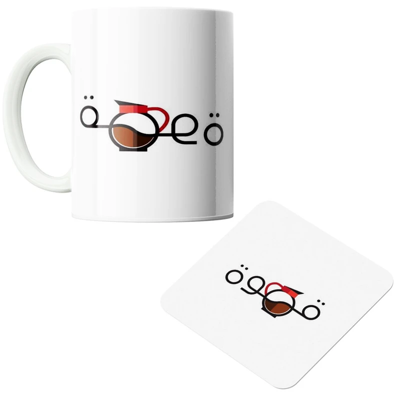 ماگ پاد آفرین مدل قهوه کد 506 به همراه زیر لیوانی 