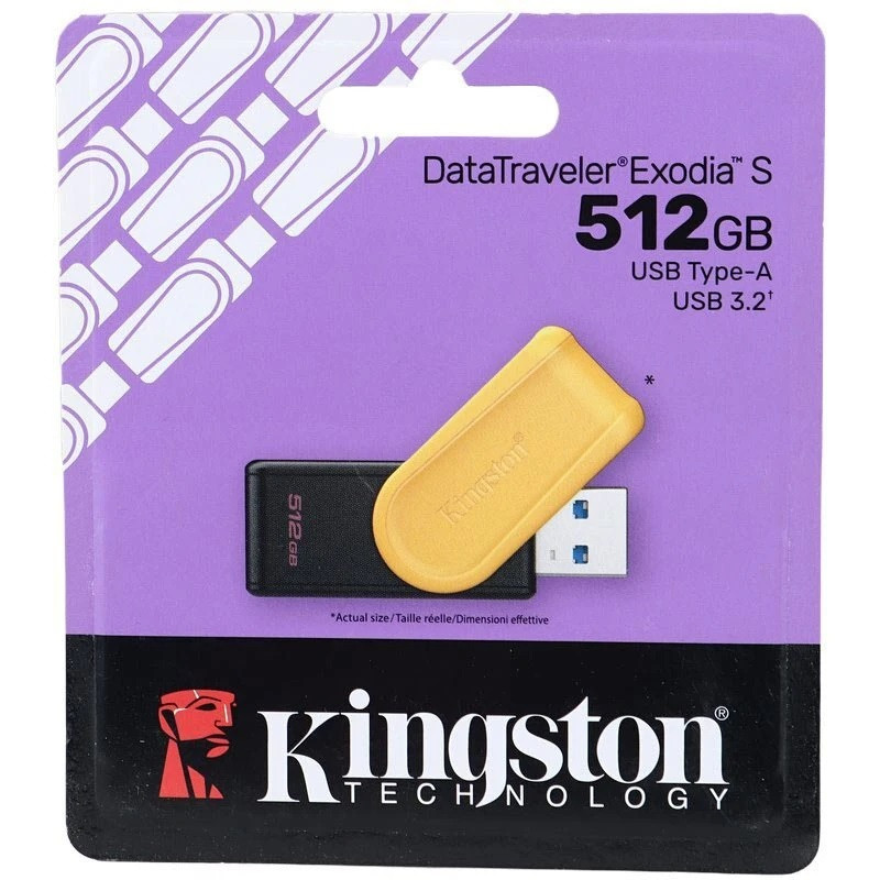 فلش مموری کینگستون مدل EXODIA S ظرفیت 512 گیگابایت با رابط USB 3.2 Gen1