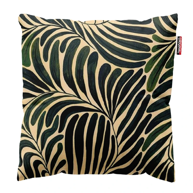 کوسن پاد آفرین مدل مینیمال طرح گل و برگ کد PK402873 سایز 40*40 سانتی متر