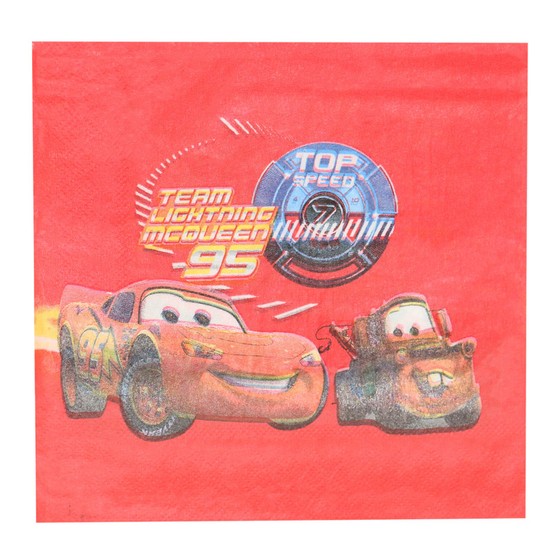 دستمال سفره مدل Lightening McQueen مجموعه 20 عددی