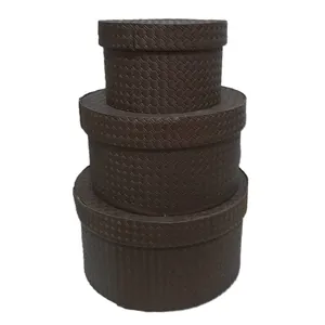 جعبه هدیه طرح حصیری مدل s501 مجموعه 3 عددی