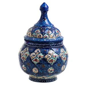 قندان میناکاری رستا طرح 22-17-102 ارتفاع 14 سانتی متر
