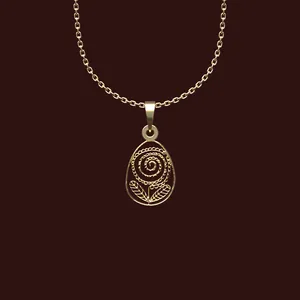 گردنبند طلا 18 عیار زنانه مدوپد مدل هندسی کد X2-1-1056