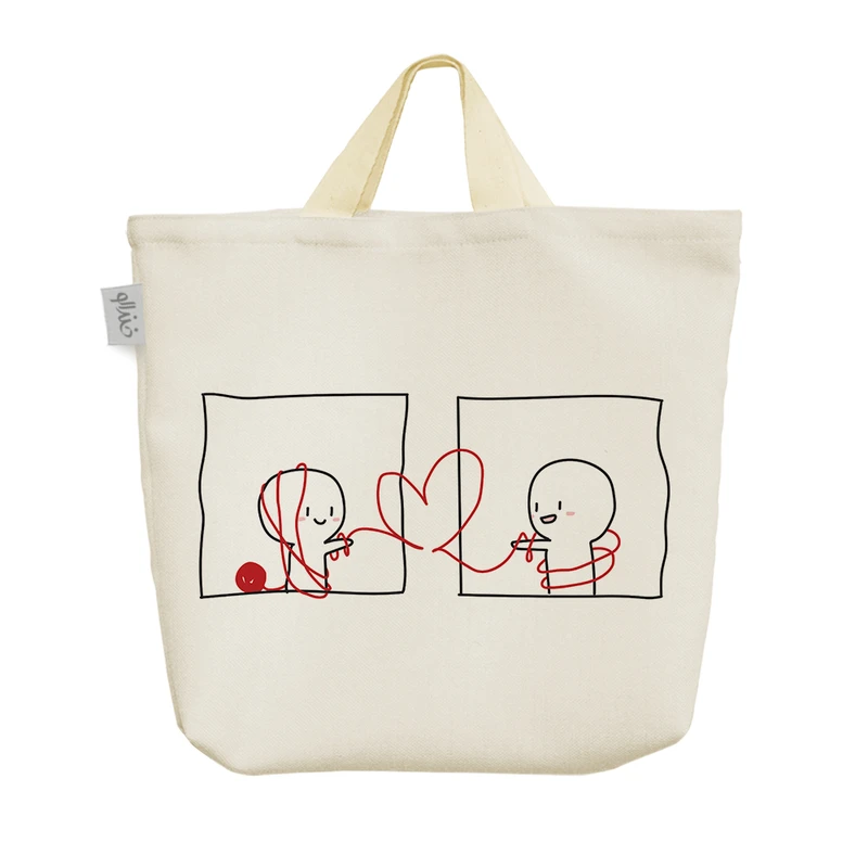 ساک خرید خندالو مدل عاشقانه Lovely کد H218