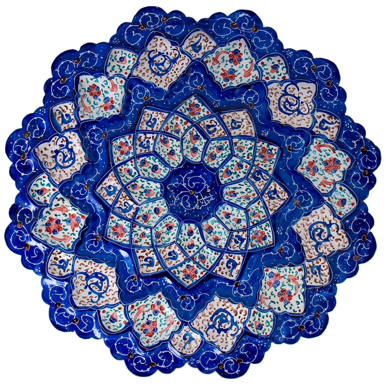 بشقاب میناکاری رستا طرح 285-15-102 قطر 25 سانتی متر