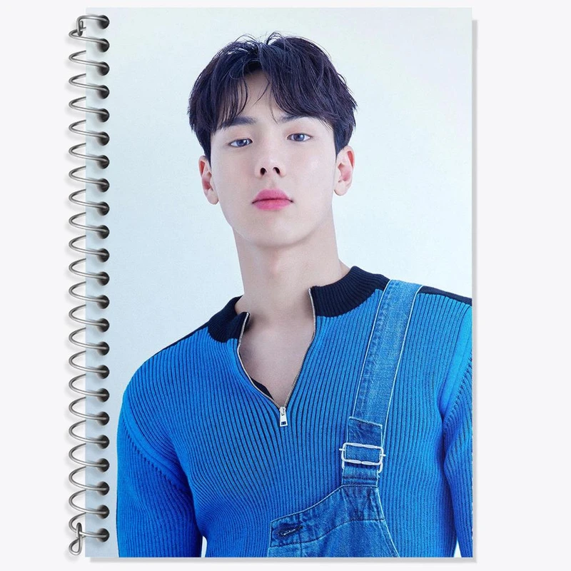 دفتر زبان 50 برگ خندالو مدل دو خط طرح شونو گروه مانستا اکس MONSTA X کد 21144