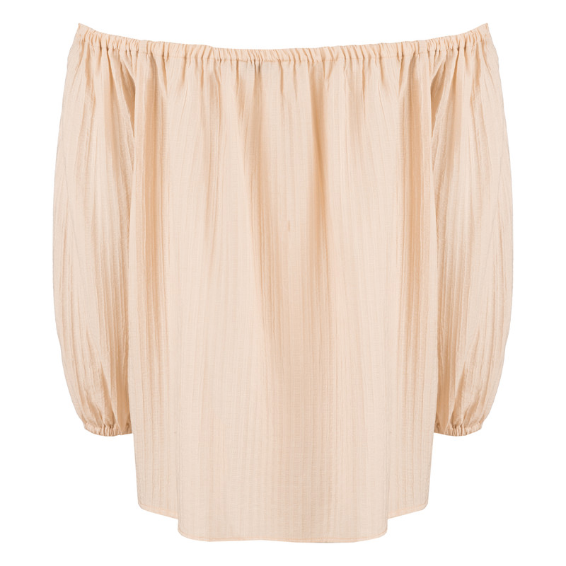 بلوز آستین بلند زنانه سرژه مدل 204586 رنگ کرم