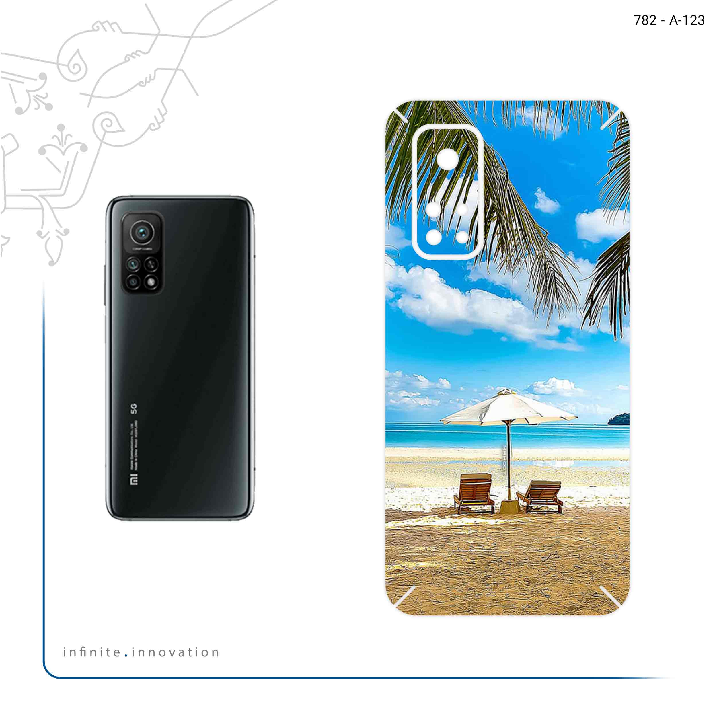 برچسب پوششی ماهوت مدل Beach مناسب برای گوشی موبایل شیائومی Mi 10T 5G