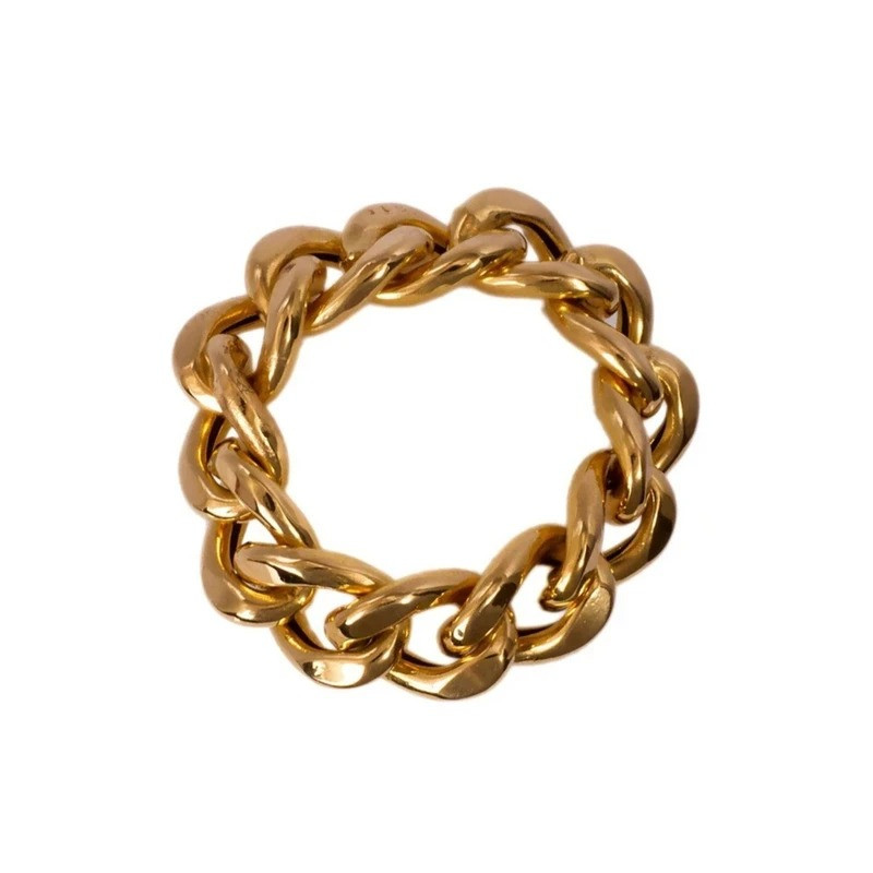 انگشتر طلا 18 عیار زنانه  با طرح کارتیه نوا گلد مدل زنجیری  سایز 55