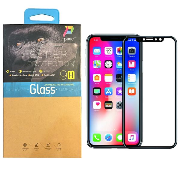 محافظ صفحه نمایش تمام چسب شیشه ای پیکسی مدل 2.5D مناسب برای گوشی اپل آیفون X محافظ صفحه نمایش تمام چسب شیشه ای پیکسی مدل 2.5D مناسب برای گوشی اپل آیفون X