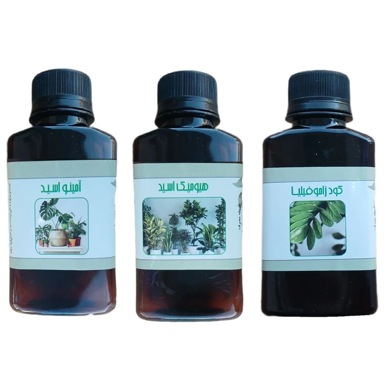 کود مایع امینو اسید و زاموفیلیا و هیومیک اسید مدل life drop حجم 110 میلی لیتر بسته 3 عددی