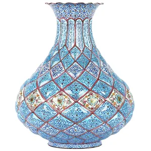 گلدان مسی میناکاری گالری گوهران مدل تنگ بزرگ - 1102