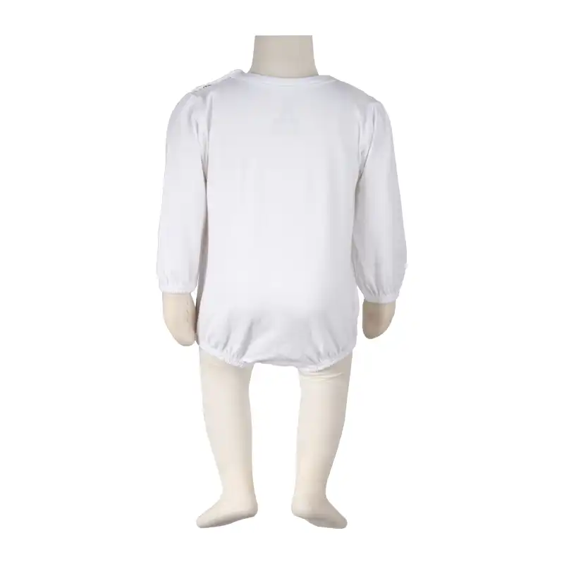 بادی آستین بلند نوزادی آدمک کد 179291 رنگ سفید