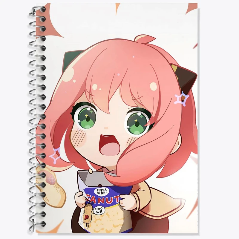 دفتر زبان 50 برگ خندالو مدل سه خط طرح آنیا فورجر انیمه اسپای ایکس فمیلی Spy x Family کد 15580