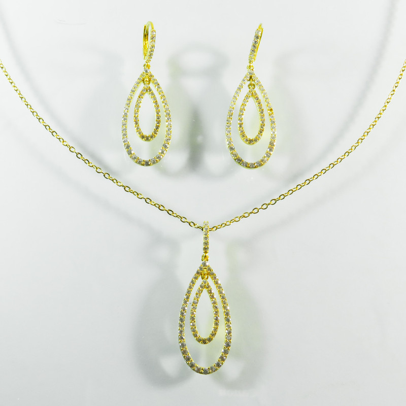 نیم ست نقره زنانه کد AV071