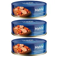 کنسرو ماهی تن و لوبیا چیتی در سس گوجه فرنگی محفل - 230 گرم بسته 3 عددی