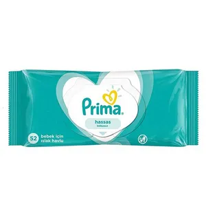 دستمال مرطوب کودک پریما مدل sensitive بسته 52 عددی