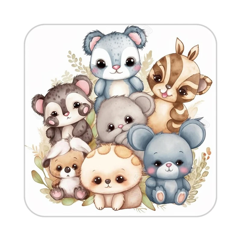 زیر لیوانی کاکتی طرح حیوانات کارتونی مدل mp28555