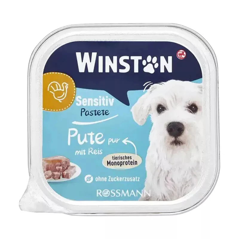 کنسرو غذای سگ وینستون مدل پته طعم بوقلمون وزن 150 گرم