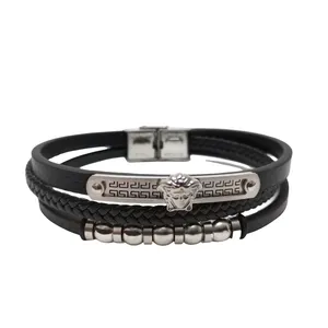 دستبند مردانه مدل چرمی اسپرت