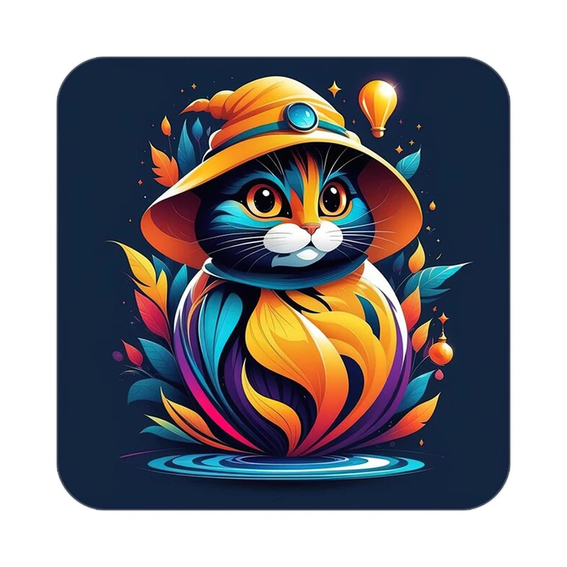 زیر لیوانی کاکتی طرح حیوانات رنگی مدل mp25704