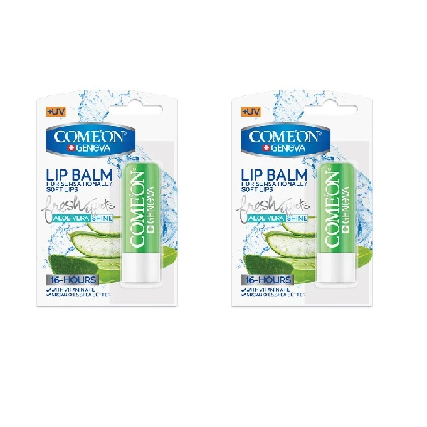 بالم لب کامان مدل ALOE VERA SHINE بسته دو عددی