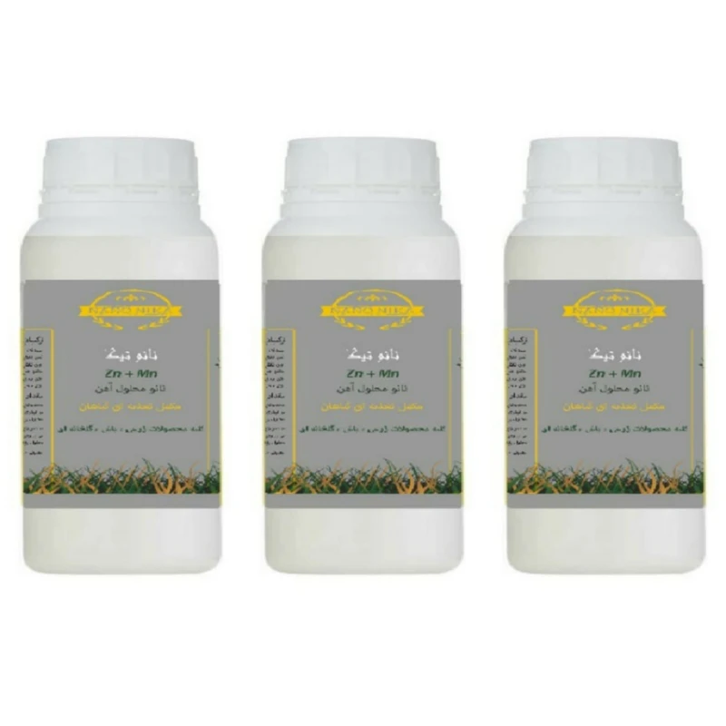 کود کامل گیاهان آپارتمانی نانو محلول ماکرو و میکرو درصد بالا نیکا مدل 2-plus حجم 1 لیتر بسته 3 عددی