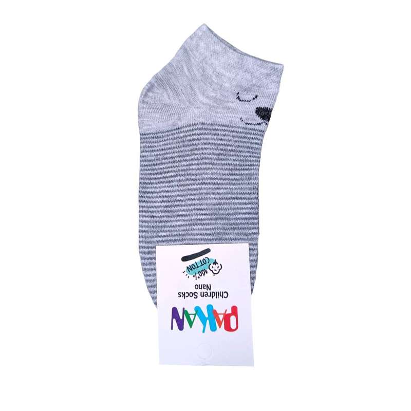 جوراب ساق کوتاه بچگانه مدل راه راه گربه