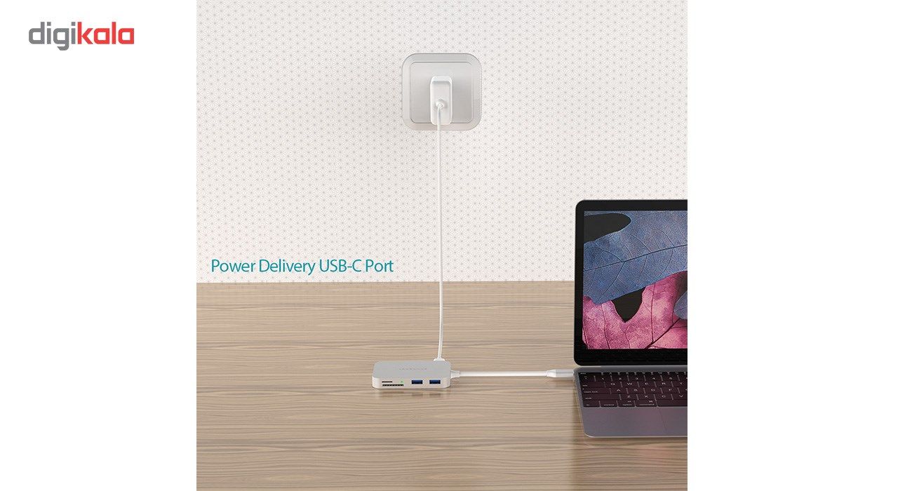 هاب 7 پورت USB-C دودوکول مدل DC30S با Power Delivery main 1 9