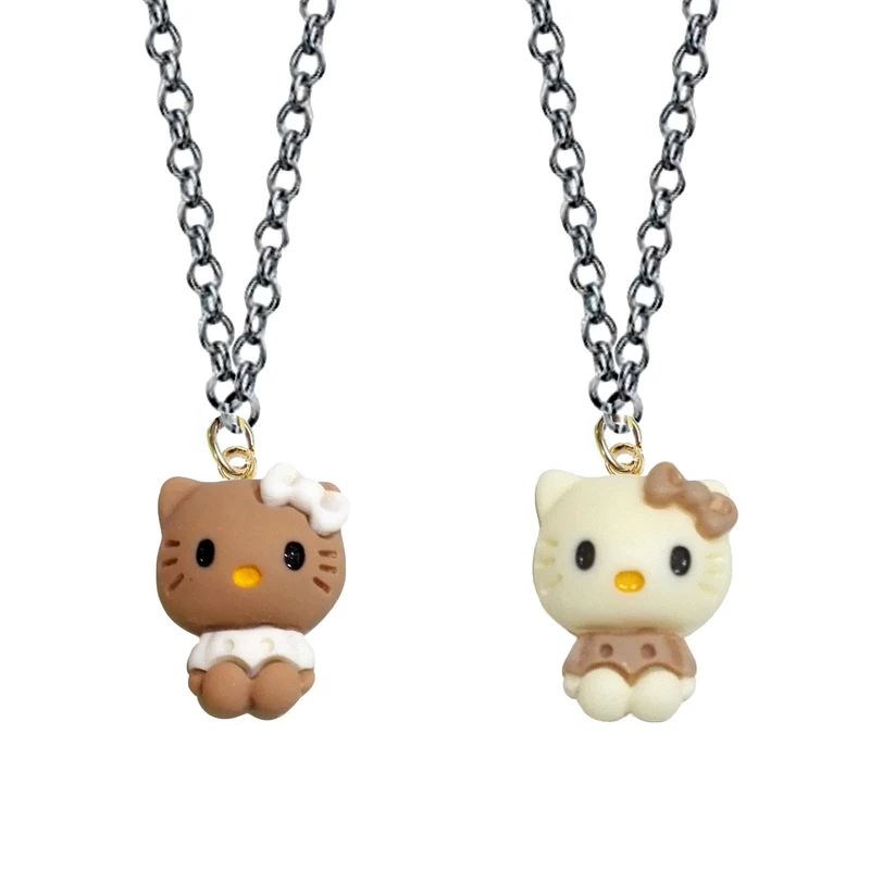 گردنبند دخترانه مدل دوستی Hello Kitty بسته دو عددی 