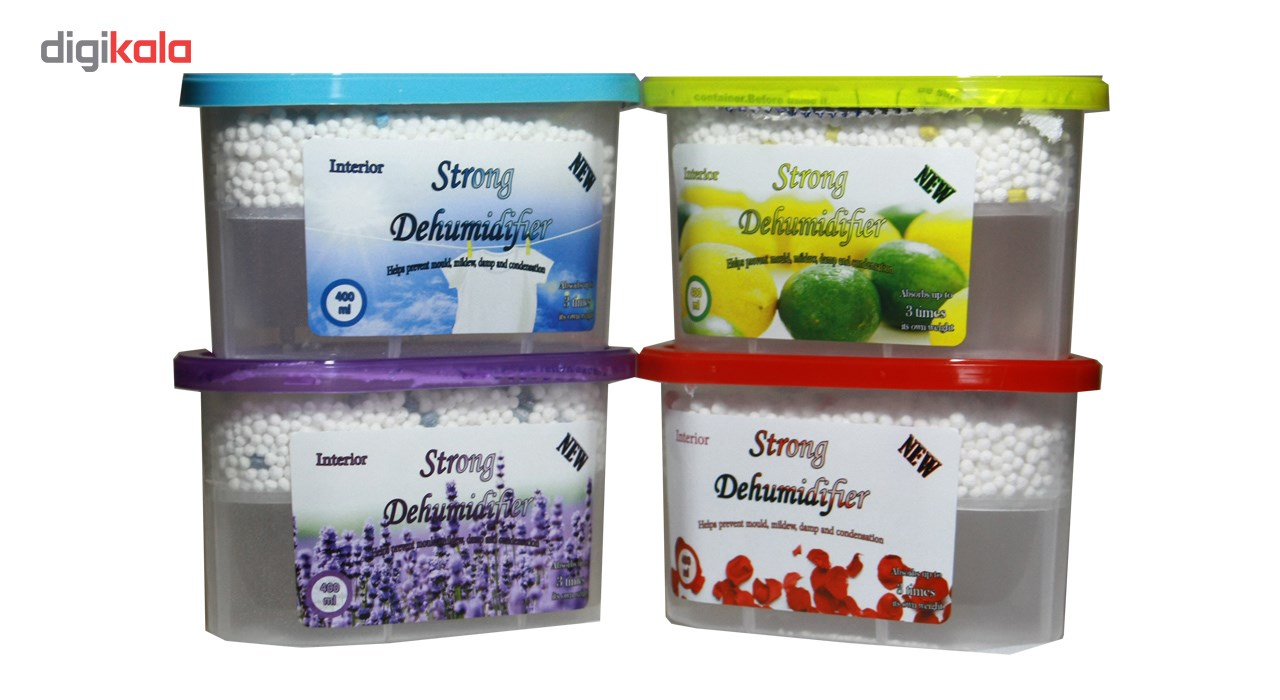 رطوبت گیر استرانگ مدل Box حجم 400 میلی لیتر مجموعه 4 عددی