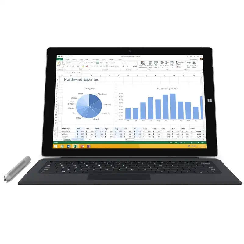 تبلت مایکروسافت مدل Surface Pro 3 - A به همراه کیبورد ظرفیت 256 گیگابایت