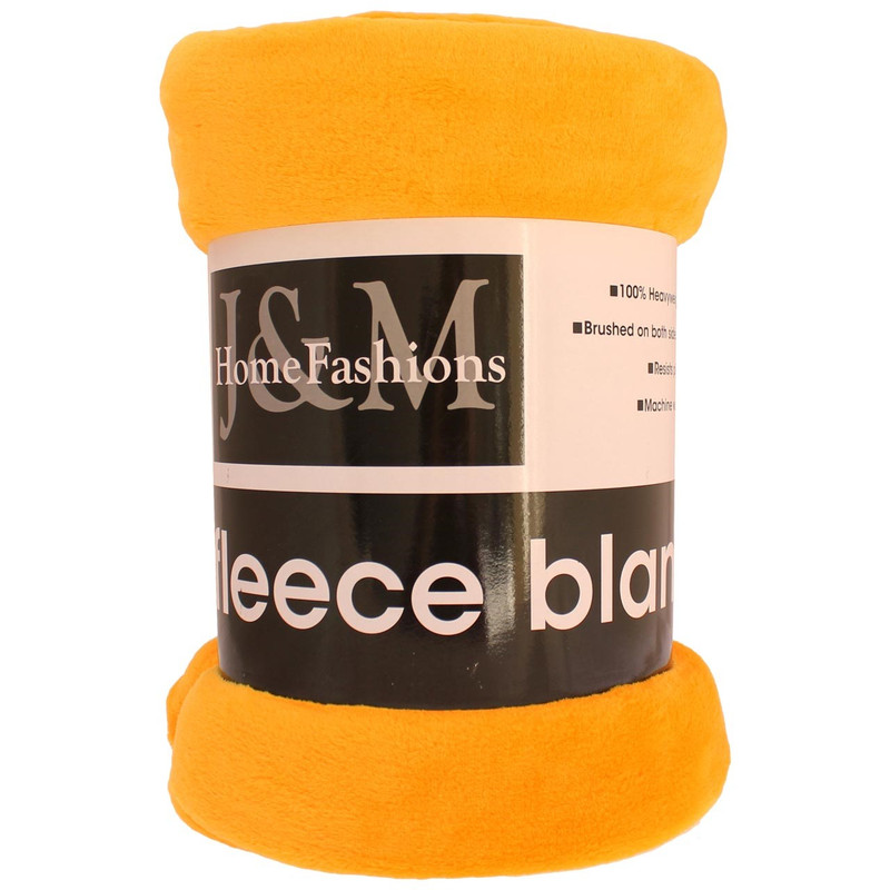 پتو ژله ای جی اند ام طرح ساده مسافرتی مدل fleece یک نفره