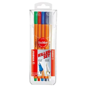 Stabilo Point 88 Killer Set 4 Color Rollerball Pen with Ink Eater