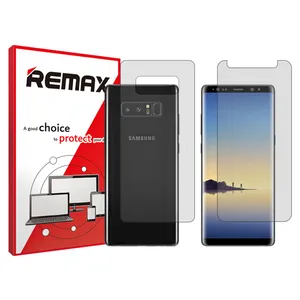Remax HyGEL transparent display screen protector suitable for Samsung Galaxy Note8 mobile phones along with the back of the phone