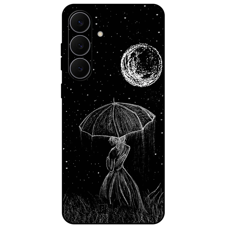 کاور مگافون طرح دختر و ماه مدل 1369 مناسب برای گوشی موبایل سامسونگ Galaxy S25 FE