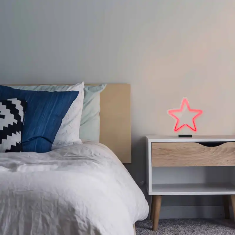 چراغ رومیزی ریموت دار مدل STARS-GL_RD-GLASS