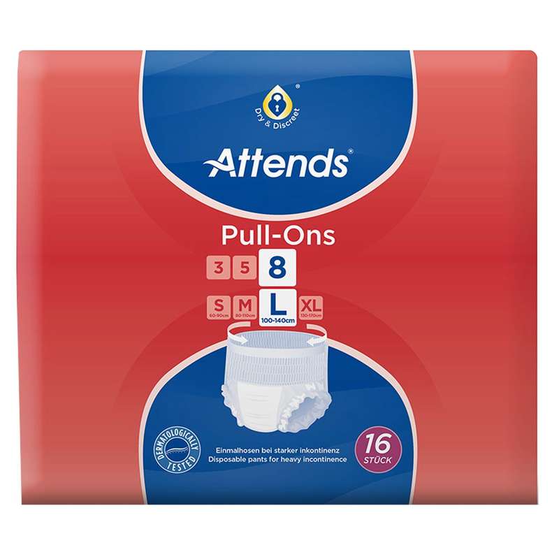 پوشک شورتی بزرگسال اتندز 8 قطره سایز Large بسته 16 عددی پوشک شورتی بزرگسال اتندز 8 قطره سایز Large بسته 16 عددی
