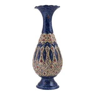 گلدان میناکاری مسی رستا طرح صراحی 86-12-102 ارتفاع 20 سانتی متر