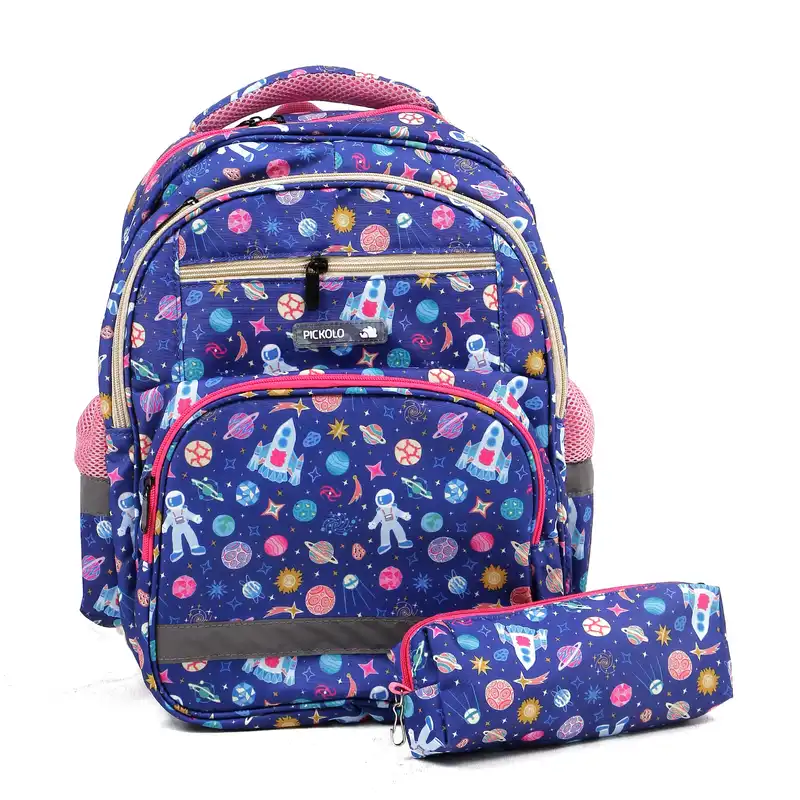 کوله پشتی پیکولو طرح فضانورد کد 03 به همراه جامدادی